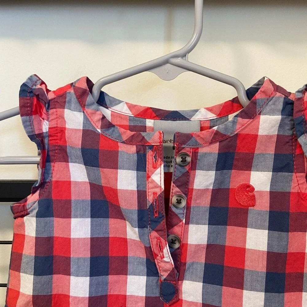 NWOT | Carhartt baby boy’s plaid onesie‎ — 6 months
